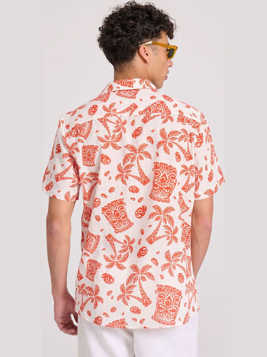 Cu mânecă scurtă Bumbac Cămașă Floral Embrime