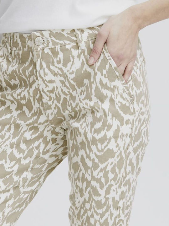 Women's Fabric Trousers Beige