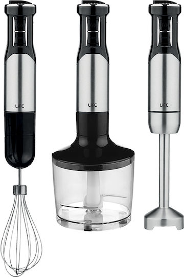 Life Hand Blender with Stainless Rod 1000W Silver