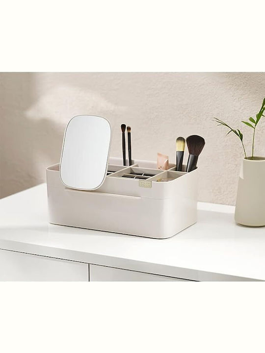 Organizator Cosmetice Cu Separatoare Alb 30x18.5x12.5cm