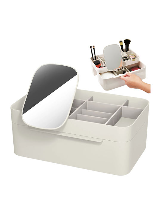 Organizator Cosmetice Cu Separatoare Alb 30x18.5x12.5cm