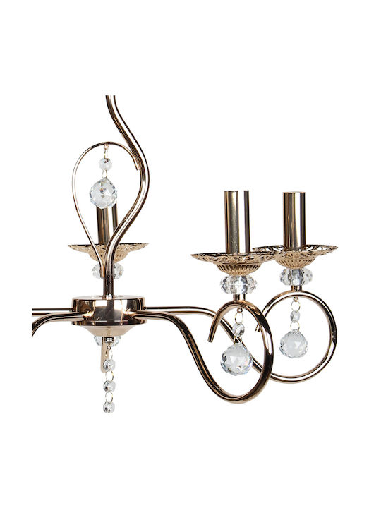 Keskor Chandelier with Crystals 5xE14 Gold 54cm 6697-05