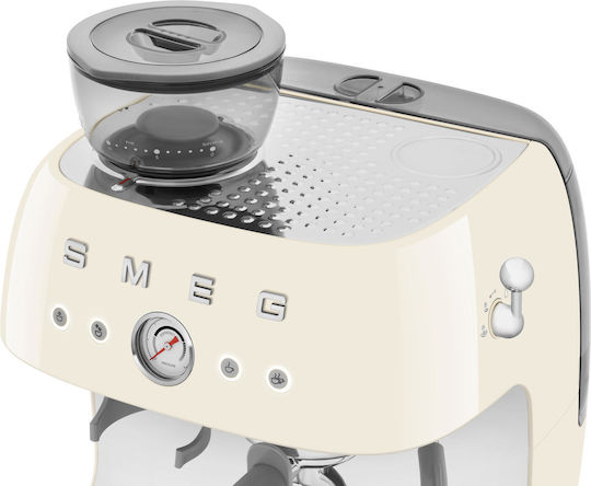 Smeg Automatic Espresso Machine 1650W Pressure 20bar with Grinder Beige EGF03CREU