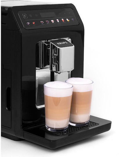 Krups Evidence One Αυτόματη Μηχανή Espresso 1450W Πίεσης 15bar για Cappuccino με Μύλο Άλεσης Μαύρη EA8958