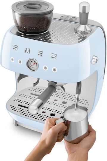 Smeg Automat de Espresso 1650W Presiune 20bar Albastră EGF03PBEU
