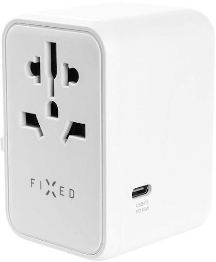Fixed Φορτιστής Χωρίς Καλώδιο GaN 65W Power Delivery Λευκός