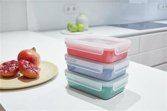 Tefal Master Seal Colour Σετ Πλαστικά Δοχεία Φαγητού Ροζ 4τμχ