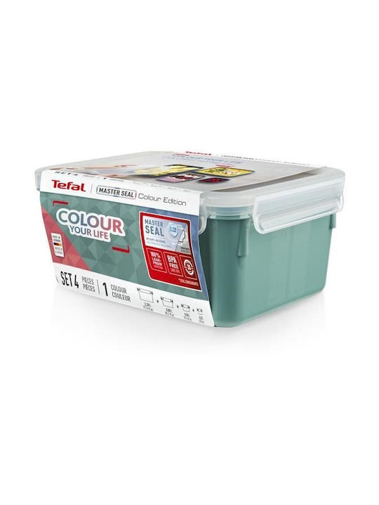 Tefal Masterseal Lunchbox Kunststoff Grün Geeignet für die Mikrowelle 4Stück