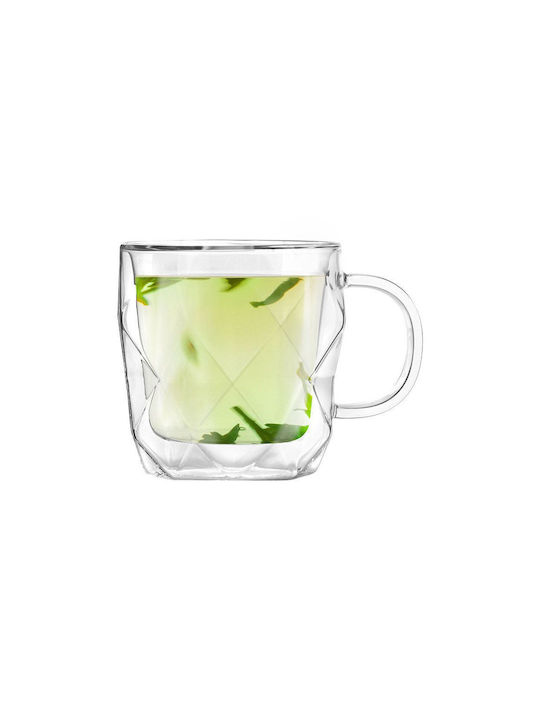 Vialli Design Σετ Ποτήρια Καφέ/Freddo από Γυαλί 330ml 2τμχ