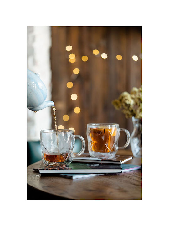 Vialli Design Σετ Ποτήρια Καφέ/Freddo από Γυαλί 330ml 2τμχ