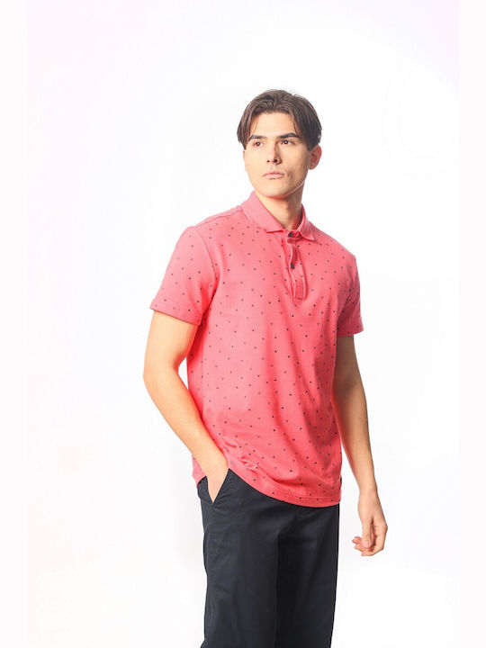 Paco & Co Men's Short Sleeve Blouse Polo Coral