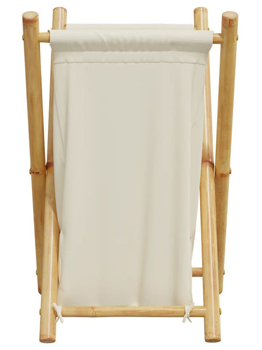 vidaXL 368034 Καλάθι Απλύτων Bamboo Πτυσσόμενο 41.5x36x63.5cm Μπεζ