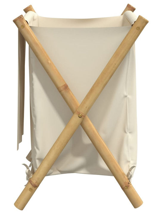 vidaXL 368035 Καλάθι Απλύτων Bamboo Πτυσσόμενο 45x55x63.5cm Μπεζ