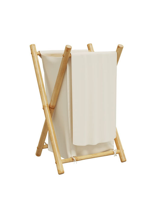 vidaXL 368034 Καλάθι Απλύτων Bamboo Πτυσσόμενο 41.5x36x63.5cm Μπεζ