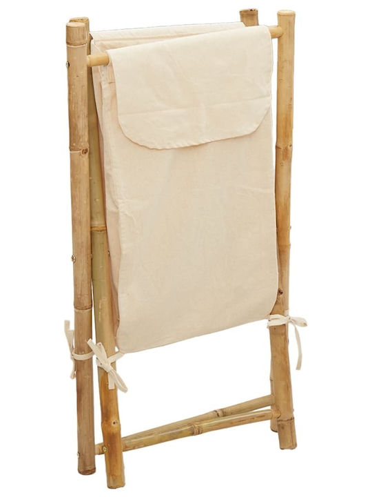 vidaXL 368034 Καλάθι Απλύτων Bamboo Πτυσσόμενο 41.5x36x63.5cm Μπεζ