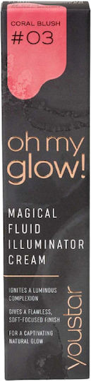 Youstar Oh My Glow! Flüssiger Textmarker Korallenrouge