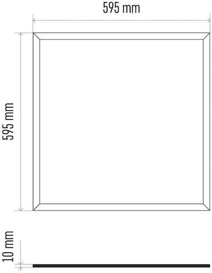Emos Τετράγωνο LED Panel 48W με Φυσικό Λευκό Φως 60x60εκ.