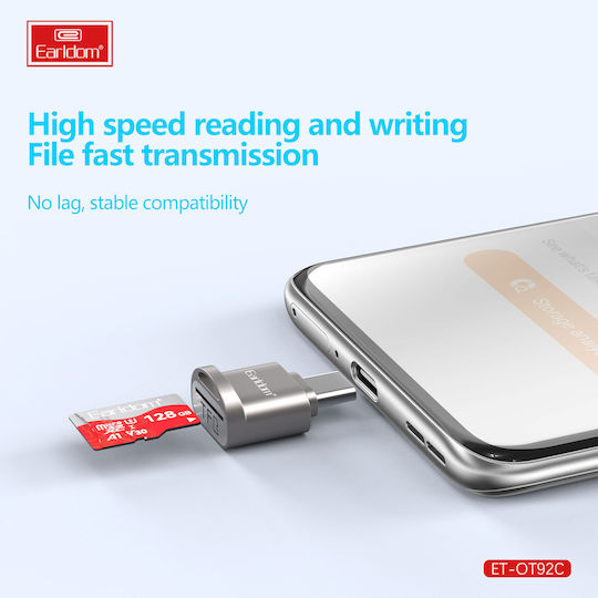 Earldom Et-ot92c Card Reader Type-C για microSD