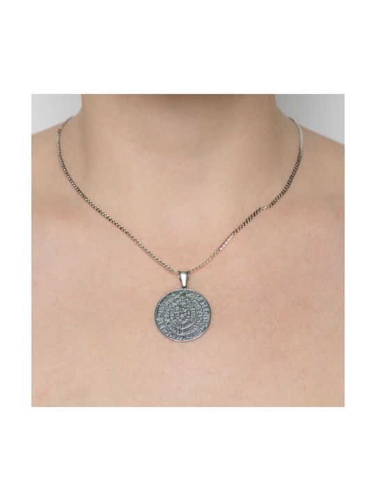 Silver pendant disc of Phaistos 28mm