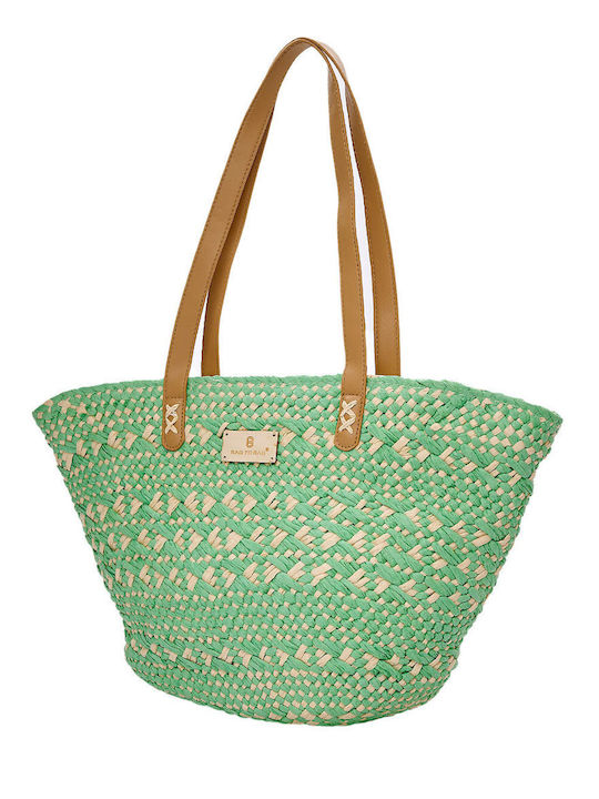 Bag to Bag Ψάθινη Women's Bag Shoulder Green