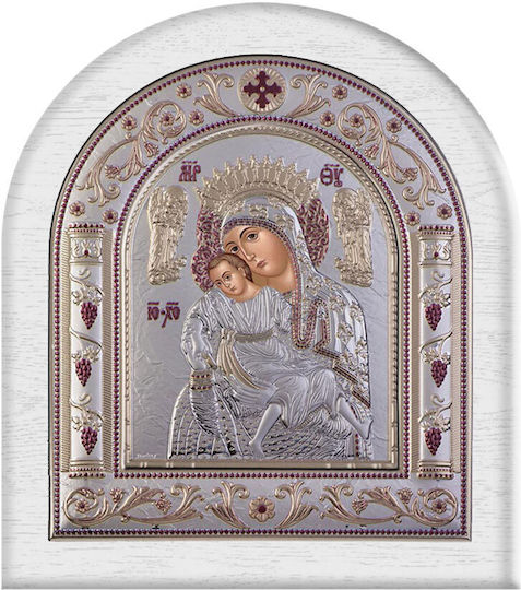 Slevori Icon Classic Regular Crown 12x13.7 White Blue-Light Red Silver Wood 186637 1tmx