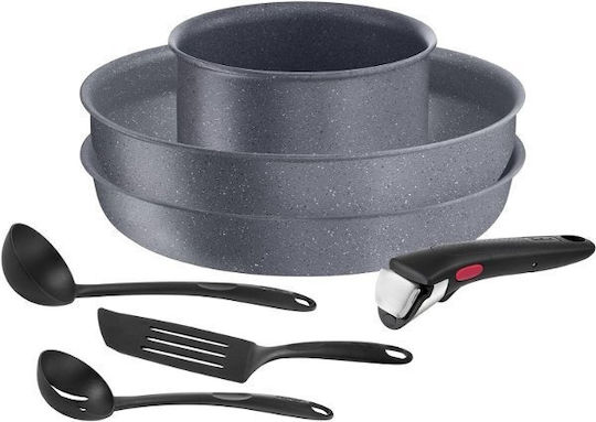 Tefal Ingenio Natural Force Комплект Съдове За Готвене От Алуминий С Незалепващо Покритие 3 Части