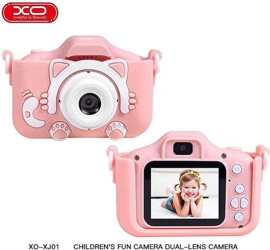 XO XJ01 Children's Camera 40MP Optical Zoom 8x Pink