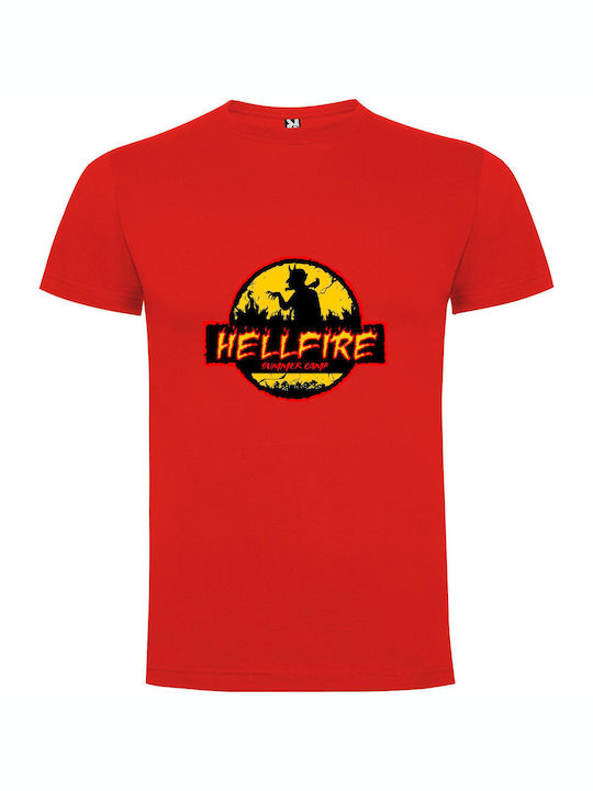 iLovePrints Hellish Logo Blaze T-shirt Red