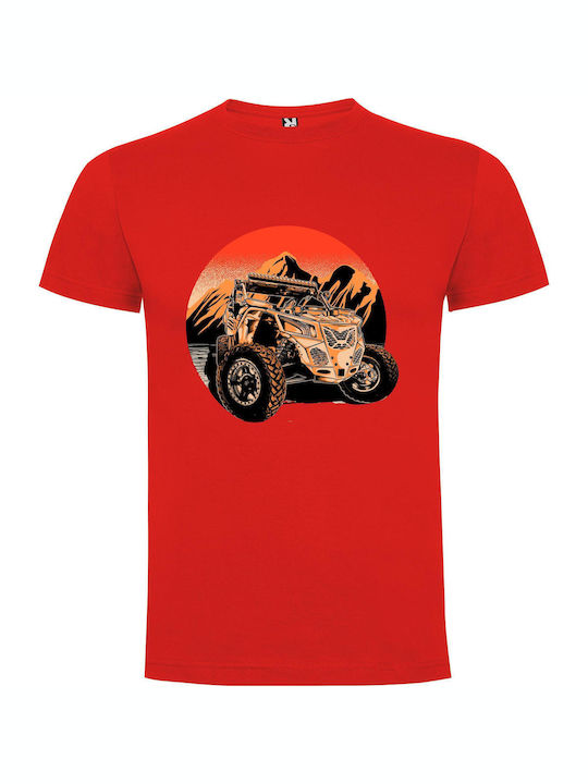 iLovePrints Mountain Buggy Adventure T-shirt Κόκκινο