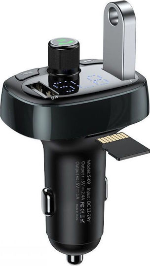 Baseus FM Car Transmitter T-typed S-09 with Bluetooth / MicroSD / USB