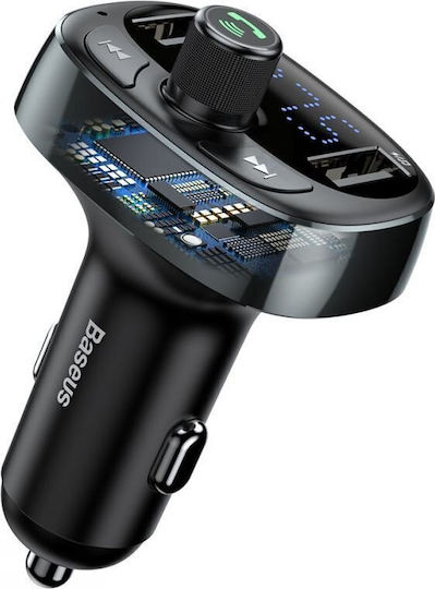 Baseus FM Car Transmitter T-typed S-09 with Bluetooth / MicroSD / USB