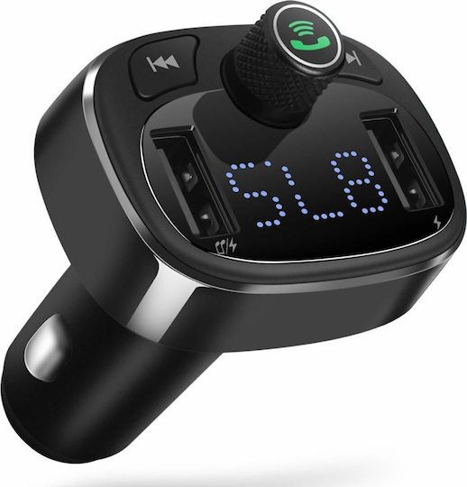 Baseus FM Car Transmitter T-typed S-09 with Bluetooth / MicroSD / USB