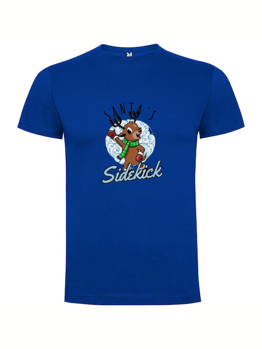 iLovePrints Slick Santa Bear Design T-shirt Blue