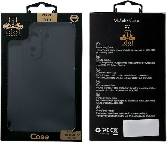 Idol 1991 Velvet Elite Silicone Plastic Waterproof Blue Back Cover for Xiaomi Redmi 13C