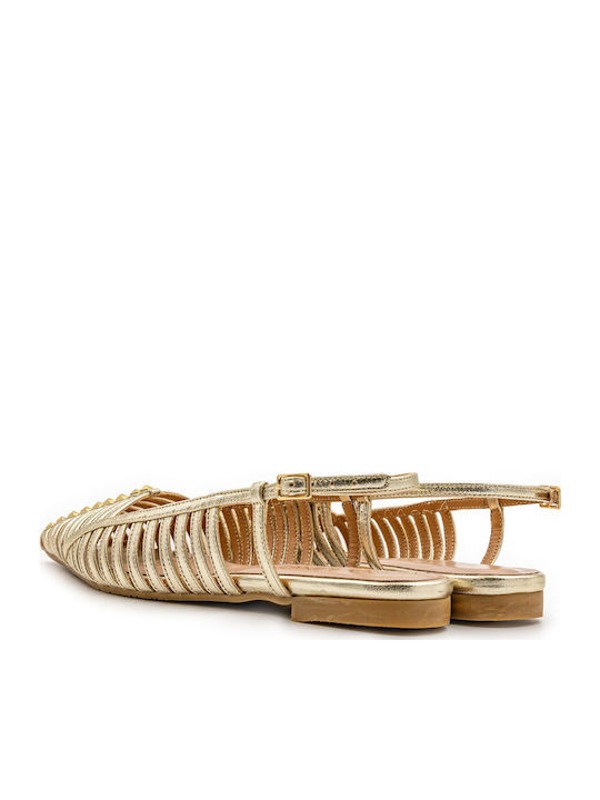 Top3 Damen Ballerinas Gold