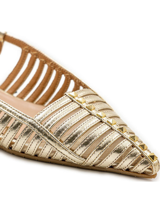Top3 Damen Ballerinas Gold