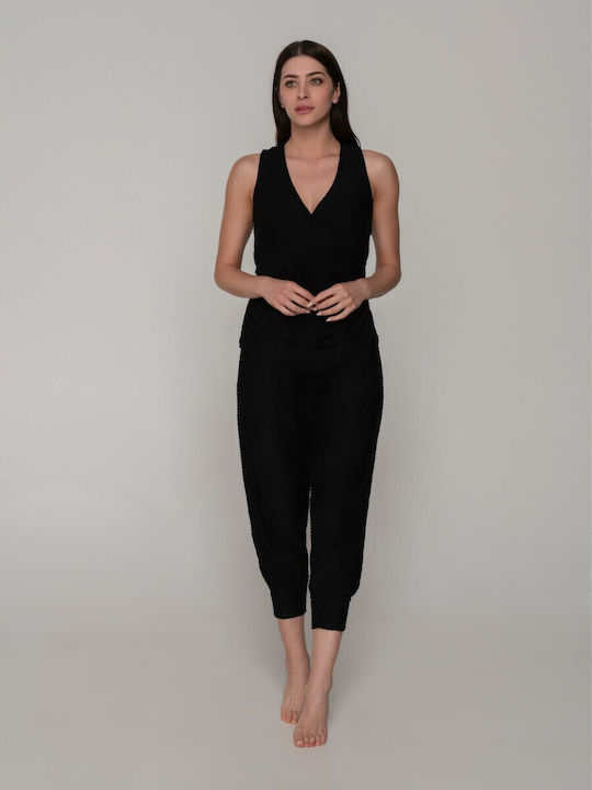 Bluza Damă Fără Mâneci Neagră