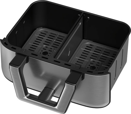 IQ Air Fryer with Double Detachable Bucket 9lt Silver AF-005
