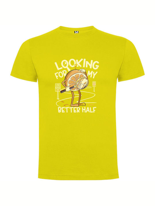 iLovePrints Lemon Sleuth Illustration T-shirt Gelb