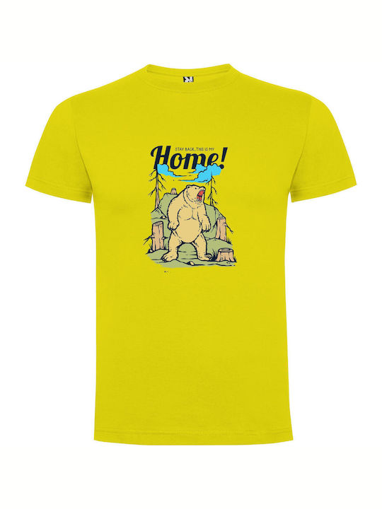 iLovePrints Bear Home T-shirt Yellow