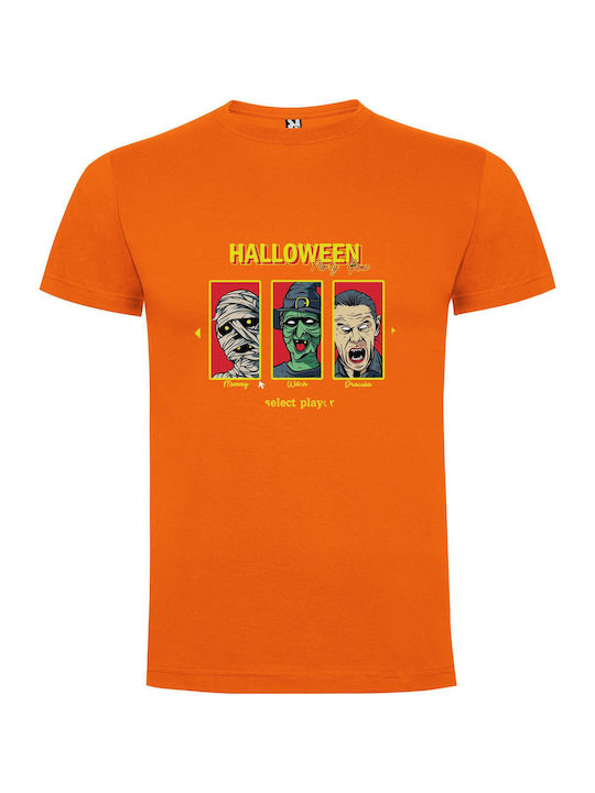 iLovePrints Horror T-shirt Orange