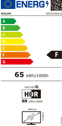 Philips Smart Τηλεόραση 50" 4K UHD LED 50PUS7609/12 HDR (2023)