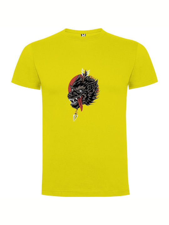 iLovePrints Dark Mythical Menagerie T-shirt Yellow