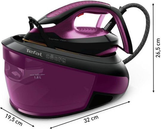 Tefal Express Vision Sistem de călcat cu aburi 7bar cu rezervor 1.8l