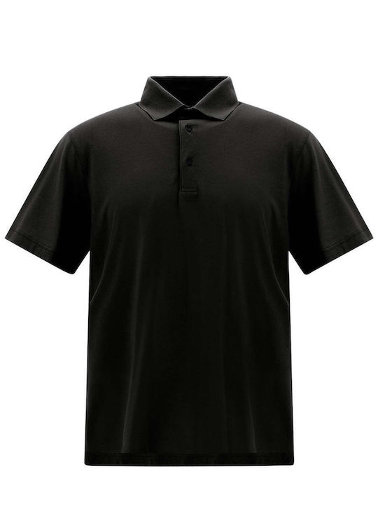 Polo Short Sleeve Black Blouse