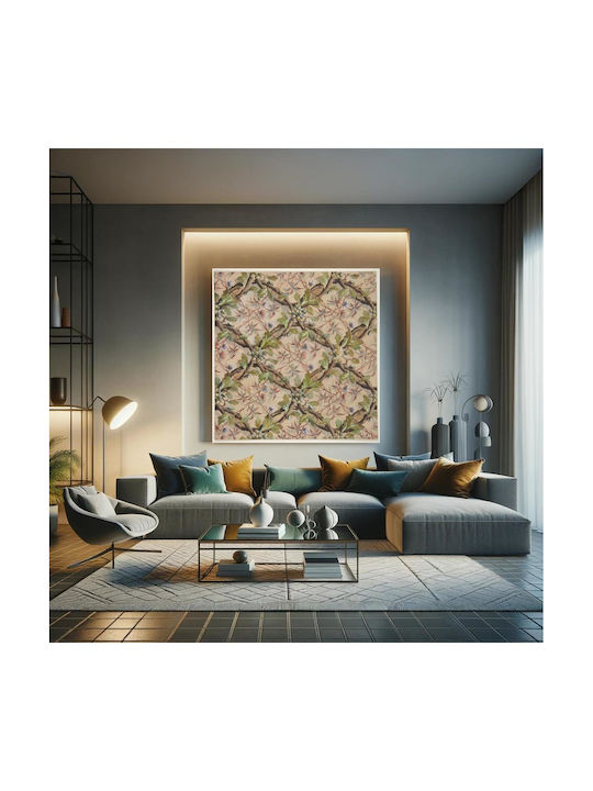 Design For Wallpaper Featuring Oak Leaves, Acorns, And Intertwined Twigs By Jules Edmond Charles Lachaise And Eugène Pierre Gourdet Painting on Canvas 110x110cm