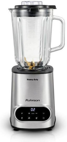 Rohnson Μπλέντερ με Γυάλινη Κανάτα 1.5 lt 1600W Ασημί R-5344