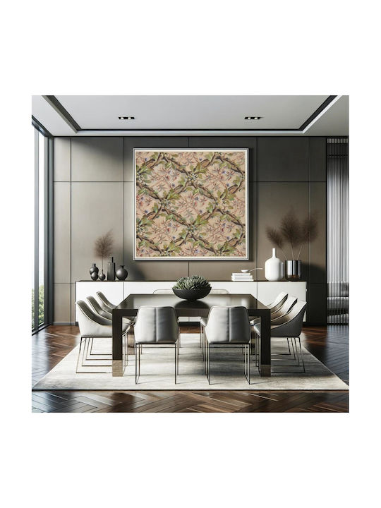 Design For Wallpaper Featuring Oak Leaves, Acorns, And Intertwined Twigs By Jules Edmond Charles Lachaise And Eugène Pierre Gourdet Πίνακας σε Καμβά 120x120cm