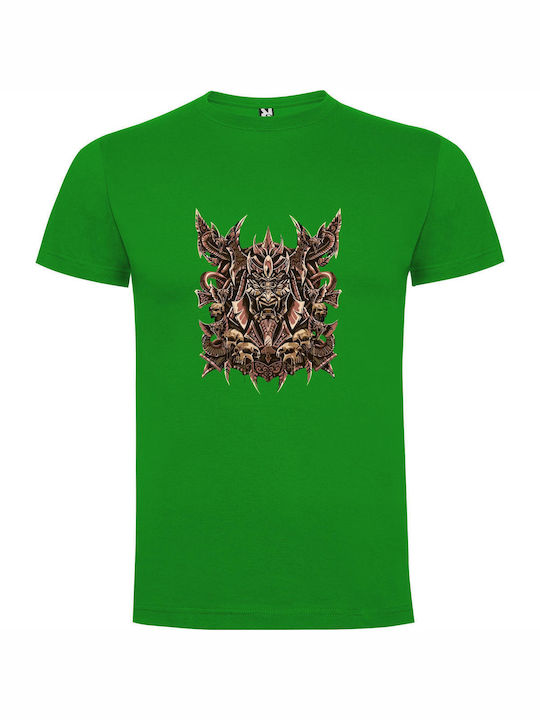 iLovePrints Metallic Demonic Symphony T-shirt Green