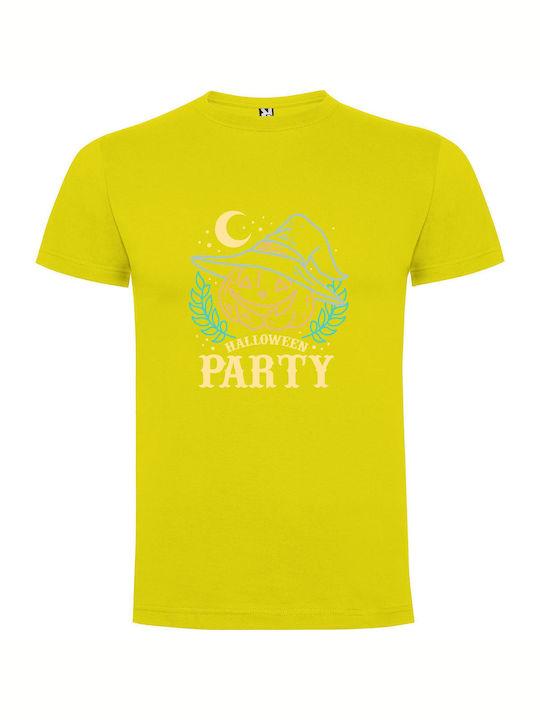 iLovePrints Spooky Pumpkin Bash T-shirt Yellow